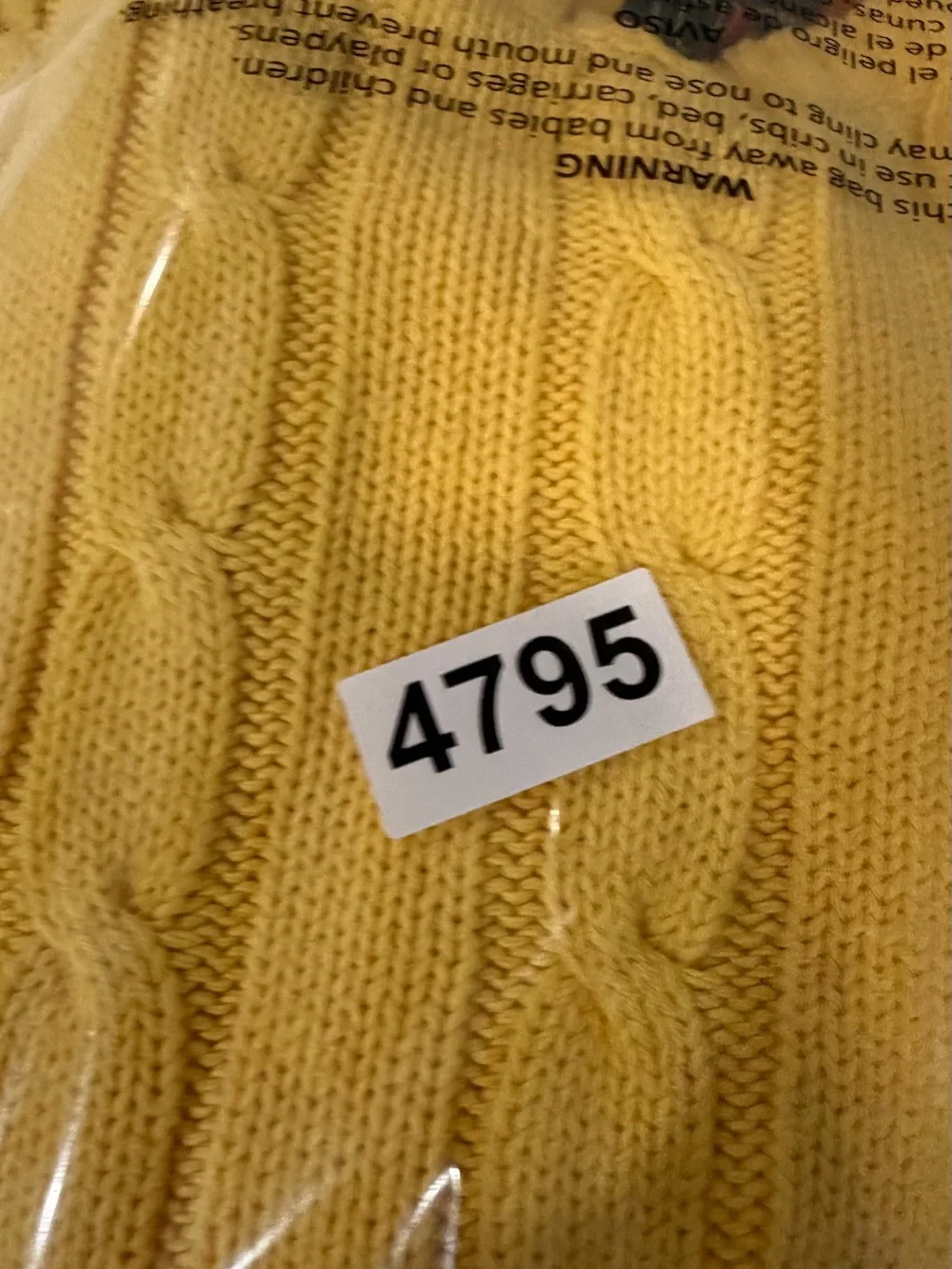 J. Crew Oarsman Vintage Men's Large Cable Knit Crewneck Sweater in Yellow